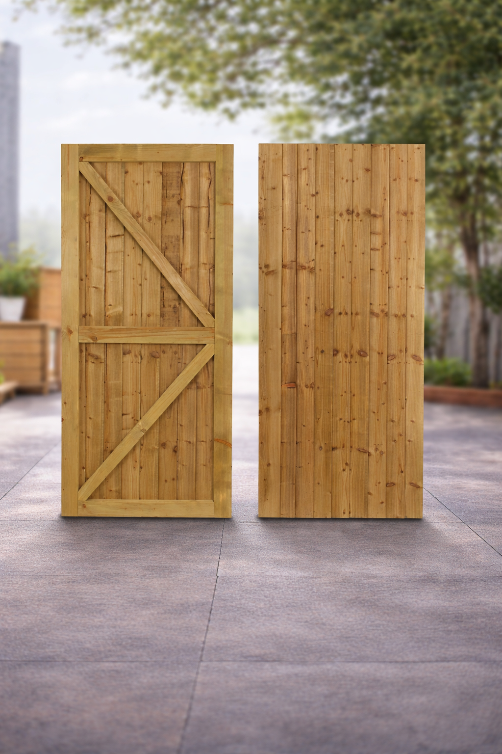 Premium featheredge garden gate